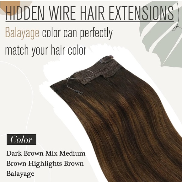 Real Human Hair Extensions Brown Ombre 12inch 80g - Picture 2 of 8